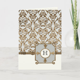 Golden Filigree, Grey - Mariage Merci Notes