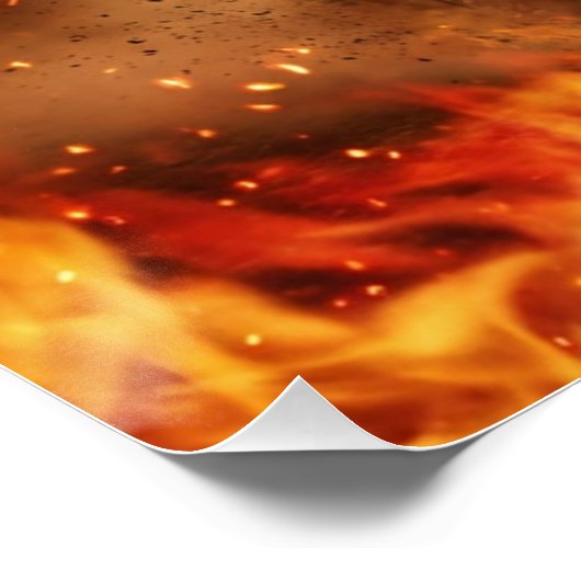 Golden Fire Stallion – Powerful Fantasy Poster (Coin)