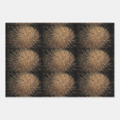 Golden Fireworks Pattern Custom 2023 Celebrations Inpakpapier Vel (Voorkant 2)