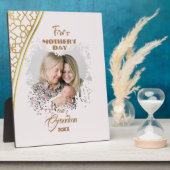 Golden First Moederdag als oma Foto Fotoplaat (Zijkant)