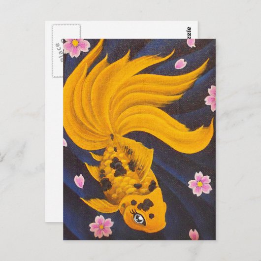 Golden Fishie-Briefkaart Briefkaart (Voorkant / Achterkant)