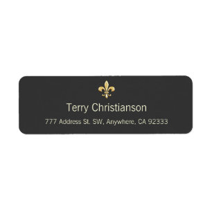 Golden Fleur De Lis Etiket