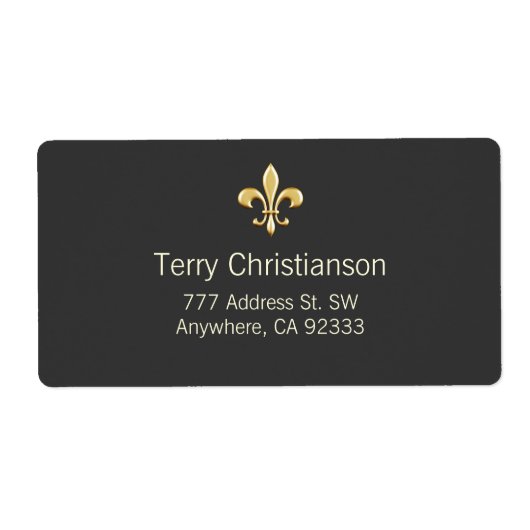 Golden Fleur De Lis Etiket (Voorkant)