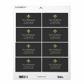 Golden Fleur De Lis Etiket (Full Sheet)