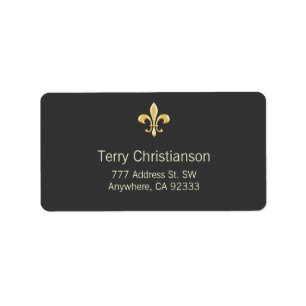 Golden Fleur De Lis Etiket