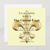 Golden Fleur De Lis Kaart (Voorkant / Achterkant)