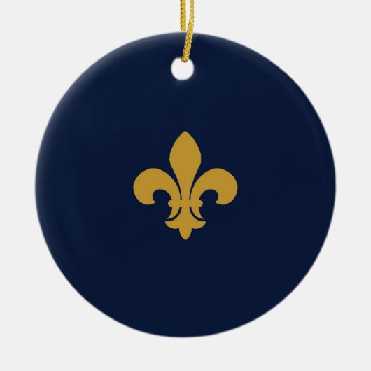 Golden Fleur De Lis Keramisch Ornament (Voorkant)