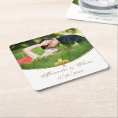 Golden Fleur de Lis Onderzetters voor fotoweddensc (Schuin)