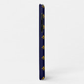 Golden Fleur de Lis op Navy Blue Case-Mate iPhone Case (Achterkant/links)