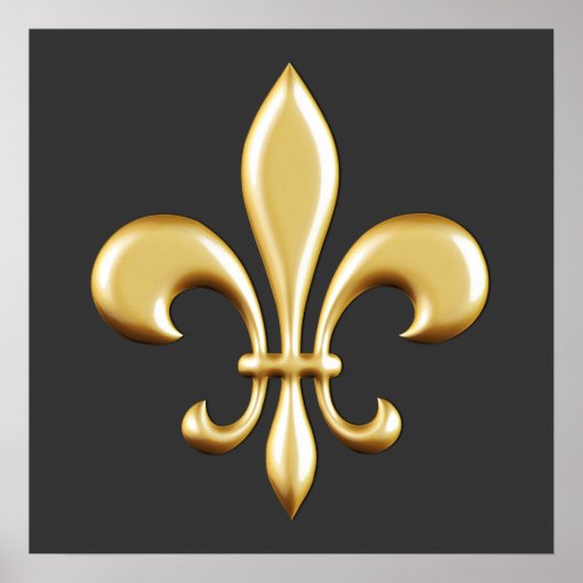 Golden Fleur De Lis Poster (Voorkant)