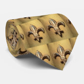 Golden Fleur de lis Stropdas (Opgerold)