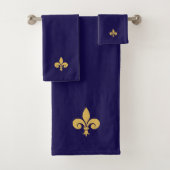 Golden Fleur de Lis sur Navy Blue (En situation)