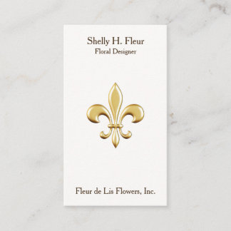 Golden Fleur De Lis Visitekaartje