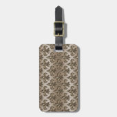 Golden Fleur-De-Lys Pattern Bagagelabel (Voorkant verticaal)