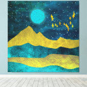 Golden Flock Canvas Afdruk (Insitu (Houten vloer))