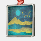 Golden Flock Metalen Ornament (Links)