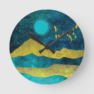 Golden Flock Ronde Klok