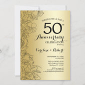 Golden Floral 50e Jubileum Kaart (Voorkant)