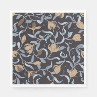 Golden Floral Arts and Crafts Geïnspireerd Servet