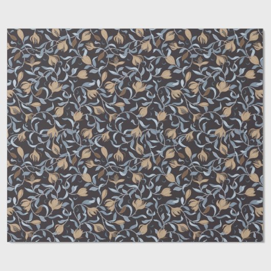 Golden Floral Arts & Crafts Cadeaupapier (Vlak)