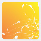 Golden Floral Classic Round Sticker (Voorkant)