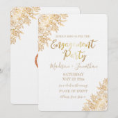 Golden Floral Decoratief met Ring Kaart (Voorkant / Achterkant)