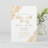 Golden Floral Decoratief met Ring Kaart (Staand voorkant)