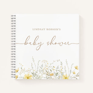 Golden Floral   Gastboek met gepersonaliseerde dou Notitieboek