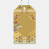 Golden Floral Gift Label Cadeaulabel (Achterkant)