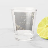 Golden Floral Lace Shot Glas (Achterkant)