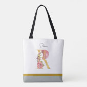 Golden Floral Letter R Tas (Achterkant)