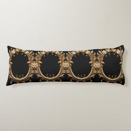 Golden Floral Ornate Body Pillow Lichaamskussen