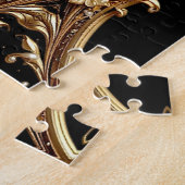 Golden Floral Ornate Jigsaw Puzzle (Côté)