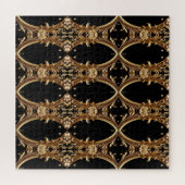 Golden Floral Ornate Jigsaw Puzzle (Horizontal)