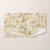 Golden Floral Pattern Bad Handdoek (Handdoek)