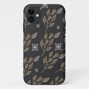 Golden Floral Pattern iPhone 11 Hoesje