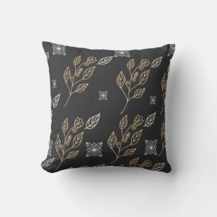Golden Floral Pattern Kussen