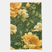 Golden Floral Tapestry Theedoek (Verticaal)