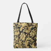 Golden Floral Tote Bag (Dos)