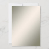 Golden Floral Verloving Invitation Kaart (Achterkant)