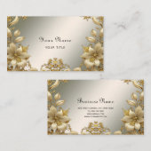 Golden Floral Visitekaartje (Voorkant / Achterkant)