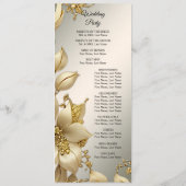 Golden Floral Wedding Programma (Achterkant)