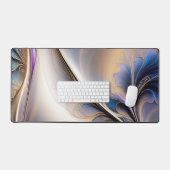 Golden Flow - Art fluide abstrait bleu et or (Clavier et souris)
