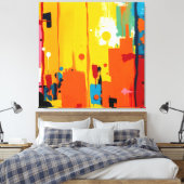 Golden Flow Canvas Afdruk (Insitu (Slaapkamer))