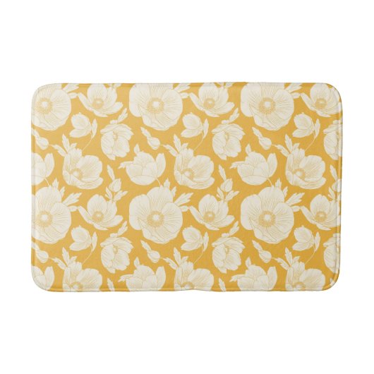 Golden Flower Pattern Badmat (Voorkant)