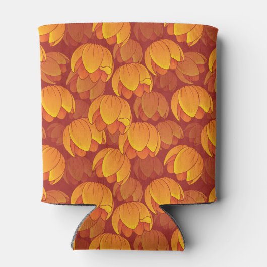 Golden Flower Pattern Blikjeskoeler (Achterkant)