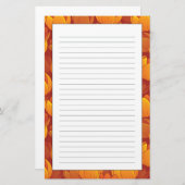 Golden Flower Pattern Briefpapier (Voorkant / Achterkant)