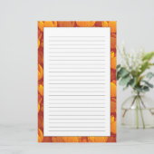 Golden Flower Pattern Briefpapier (Staand voorkant)