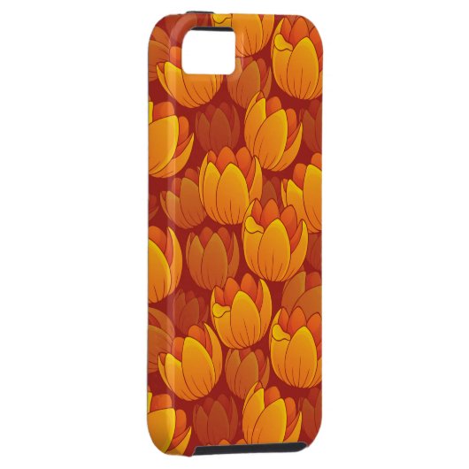 Golden Flower Pattern Case-Mate iPhone Case (Back/Rechts)