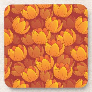 Golden Flower Pattern Drankjes Onderzetter